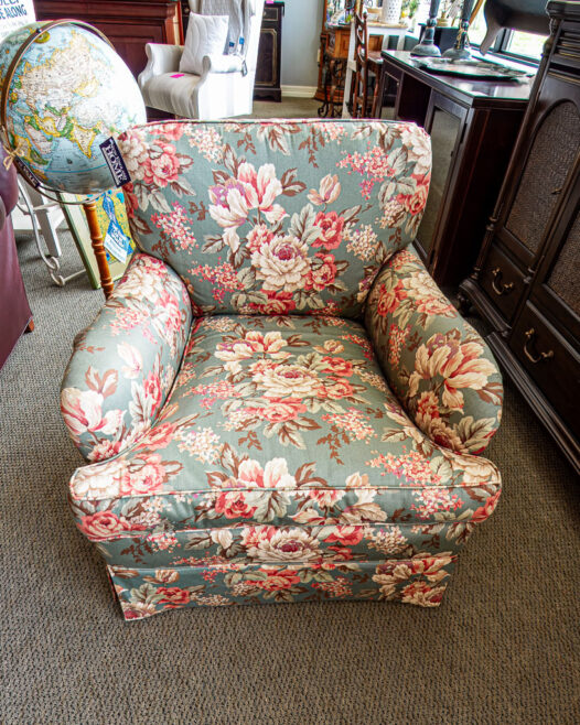 Green Floral Chair