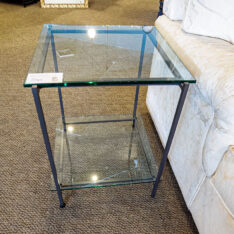Glass Tiered End Table