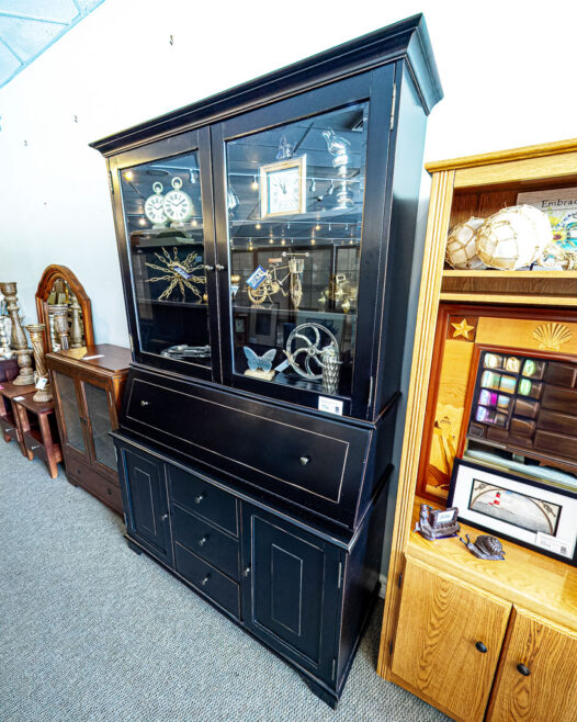 Black Desk with Hutch