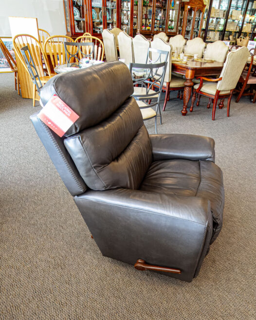 La-Z-Boy Grey Leather Recliner - Image 2