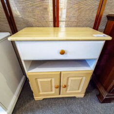 Two Tone Cabinet on Wheels