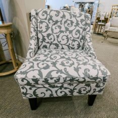 Grey & Ivory Accent Chair