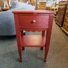 Red One Drawer Accent Table