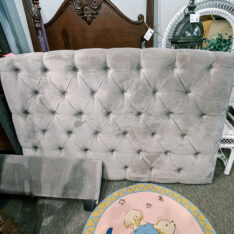 Velvet Tufted Queen Bed