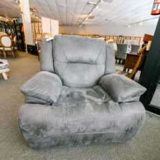 Grey Microsuede Recliner