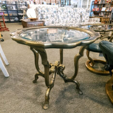 Antique Brass End Table