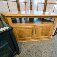 Oak Corner Media Console