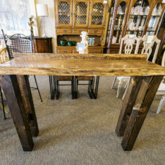 Custom Oak Live Edge Bar