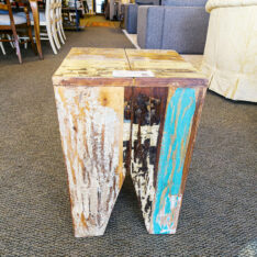 Multicolor Block Wood Table