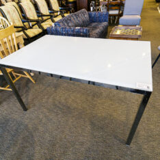 Chrome Table with White Top