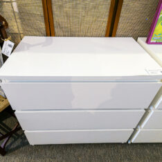 White Three Drawer Chest