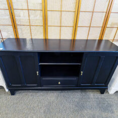 Black Two Door Media Console