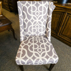 Grey & Ivory Accent Chair