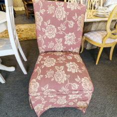 Floral Linen Slipper Chair