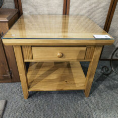 Pine Table w/ Glass Top