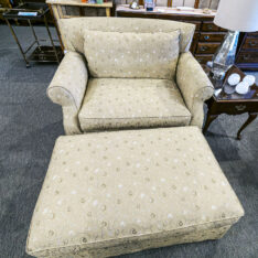 Klaussner Chair & Ottoman