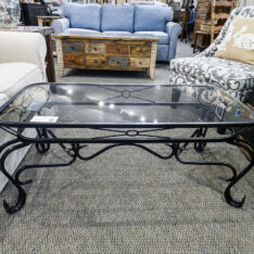 Black Glass Top Coffee Table