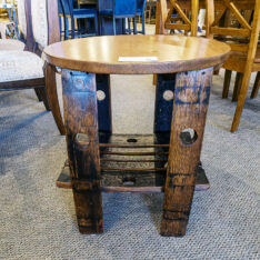 Handmade Oak Barrel Table