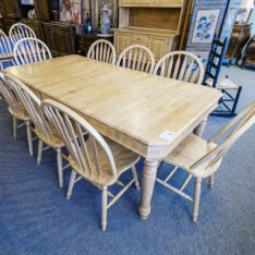 Natural Dining Set w/ 8 Chairs