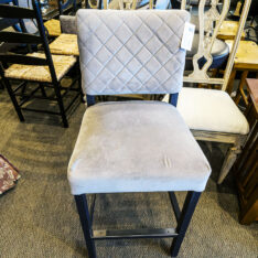 Grey Velvet Bar Stool