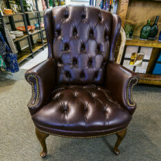 Tufted Burgundy Accent Chair