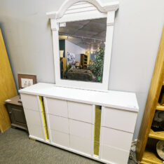 NEW White Dresser/Gold Accents