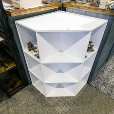 White Corner Cubby Shelf
