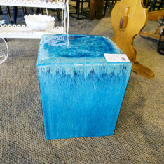 Turquoise Ceramic Stool