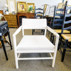 CB2 Leather Accent Chair