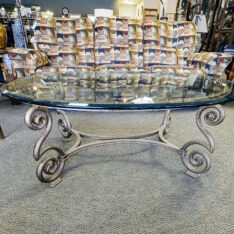 Gold Glass Top Coffee Table