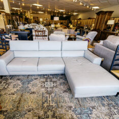 Leather Sofa with Chaise