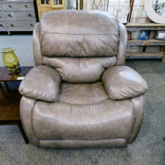Tan Leather Power Recliner