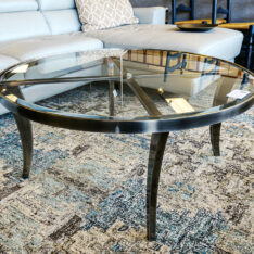 Glass Top Silver Coffee Table