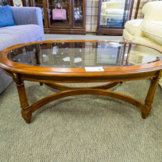 Cherry Glass Top Coffee Table
