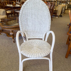 Vintage White Wicker Chair