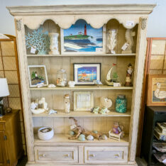 Rustic Ivory Bookcase