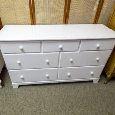 White Seven Drawer Dresser