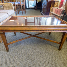 Vintage Glass Top Coffee Table