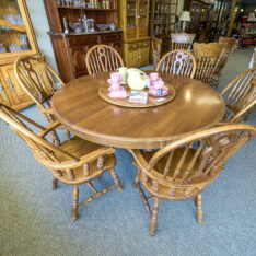 Keller Oak Round Dining Set