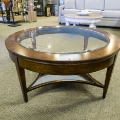 Glass Top Round Coffee Table