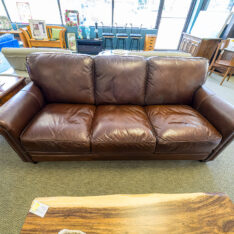 Cordovan Leather Sofa