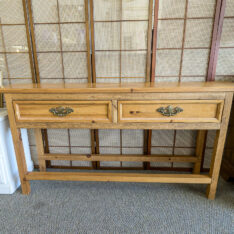 Pine Two Drawer Sofa Table