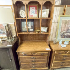 Vintage Wood Chest w/Hutch