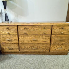 Oak Nine Drawer Dresser