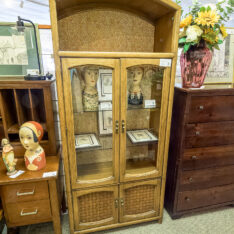 Vintage Wood Arched Cabinet