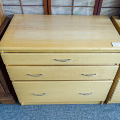 Blond Chest w/Metal Handles