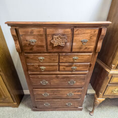 VTG Pine Chest with Applique