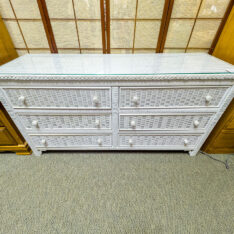 White Wicker Dresser
