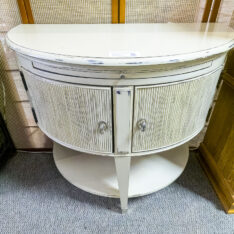 Ivory Demi Lune Chest w/Tray