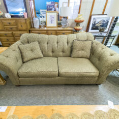 Ethan Allen Gold Tufted Sofa